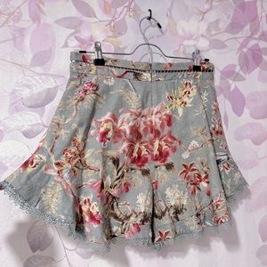 Zimmermann Floral Print Linen/Cotton Size 8